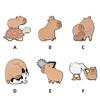 Artistic Animal Brooch Collection Featuring Capybara Stylish Suit Accessory Casual Brooches for Fashion Enthusiasts
