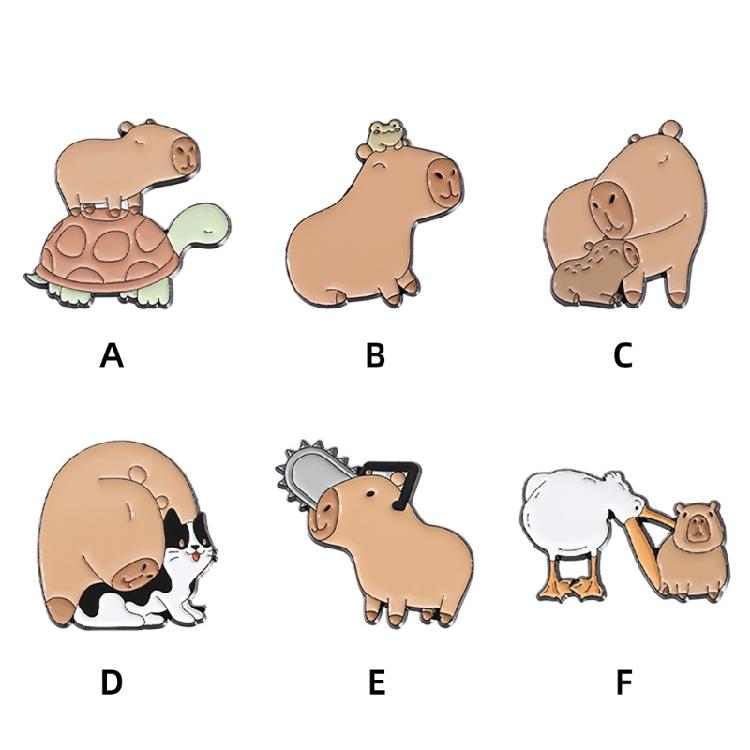 Artistic Animal Brooch Collection Featuring Capybara Stylish Suit Accessory Casual Brooches for Fashion Enthusiasts