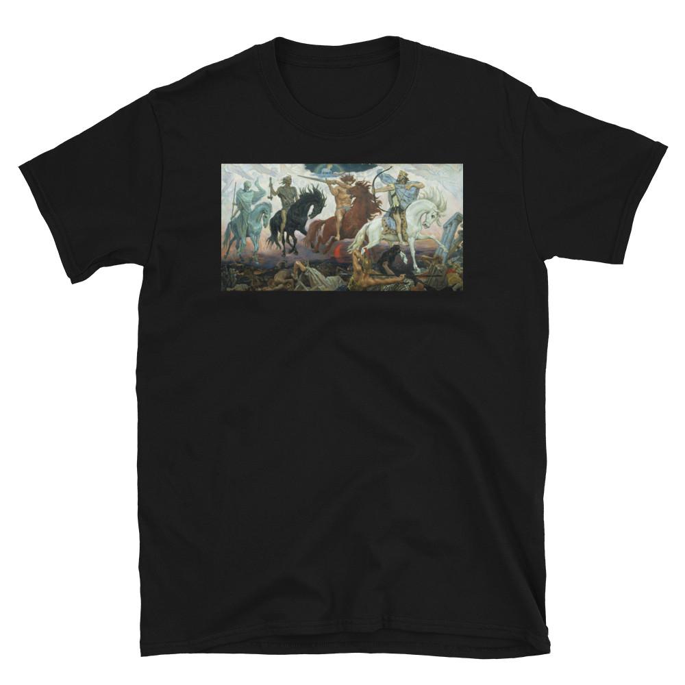 

The Four Horsemen Apocalypse, War Hunger Plague Death Viktor Printed T-Shirt Tops Tee 2XL