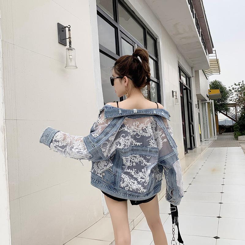 

2026 Lace Mesh Double-Layer Embroidered Short Jacket S