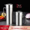 304 Stainless Steel Double-Layer Insulated European Coffee Cup Set - 3-Piece