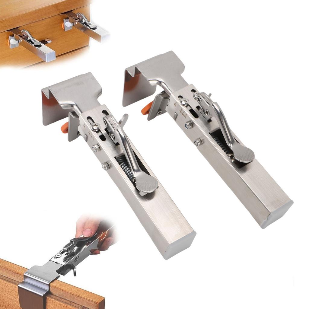 Drawer Front Installation Clamp Stainless Steel Adjustable Drawer Panel Fixing Clamp for Cabinet Woodworking
