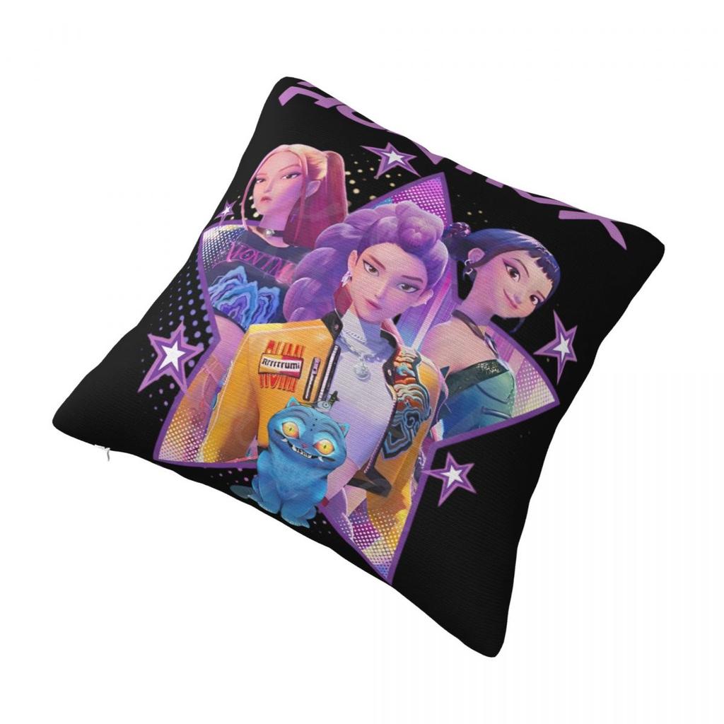 Kpop Demon Hunters Huntrix Pillow Covers Printed Cushion Cover Decorations 2025 Movie Derpy Tiger Throw Pillow Case Cover Home