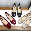 Women Comfort Slip On Flat Heels Loafers 2025 Autumn New Bow Casual Pu Leather Casual Shoes Woman Shallow Square Toe Flats Shoes