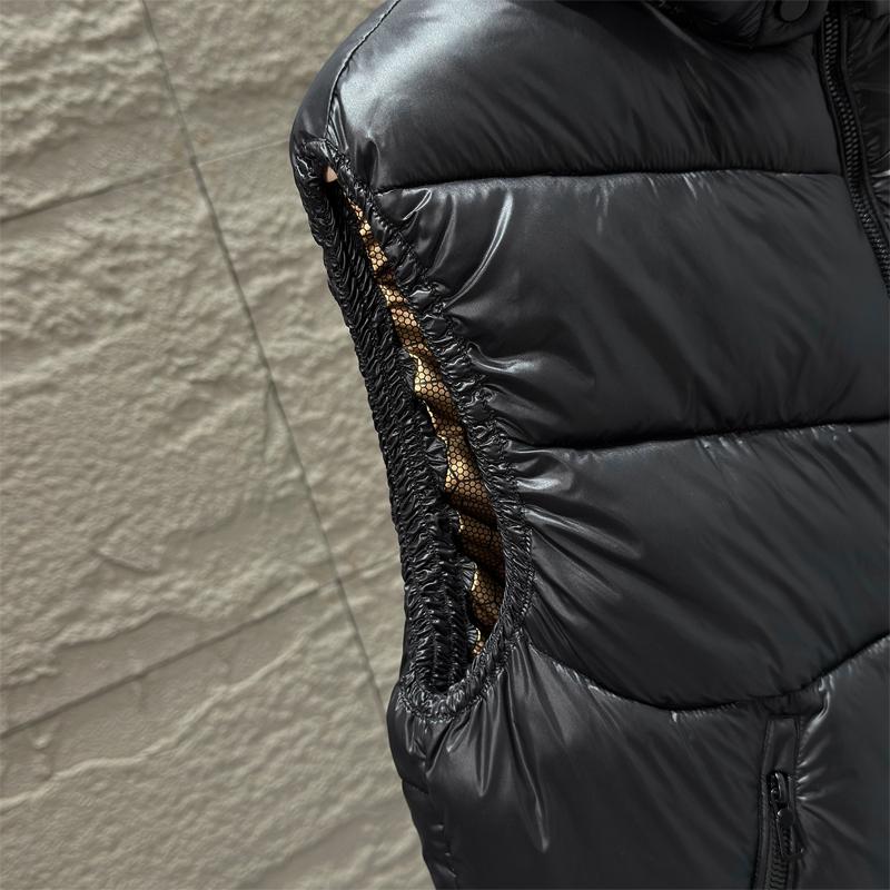 Ärmellose Winterparkas für Herren, Oberteile mit Kapuze, Übergröße, lässige dicke warme schwarze Weste für Herren-Oberbekleidung