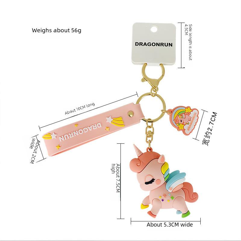 Adorable Unisex Unicorn Keychain Soft Silicone Durable Birthday Party Gift