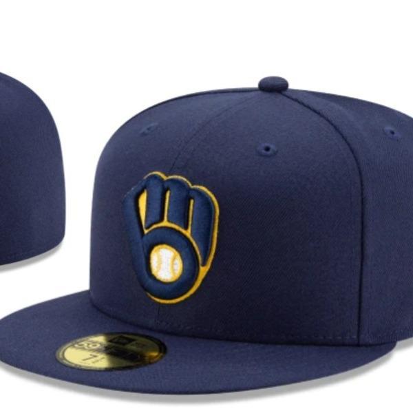 Milwaukee Brewers Gestickte Sonnenkappe mit geschlossenem Gesicht