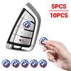 EYUJ8 11mm 14mm Aluminum Car Remote Key Emblem Sticker Auto Accessories For BMW M Power I3 G08 F15 F16 G20 E34 F94 F95 G30 G11 G12 E36