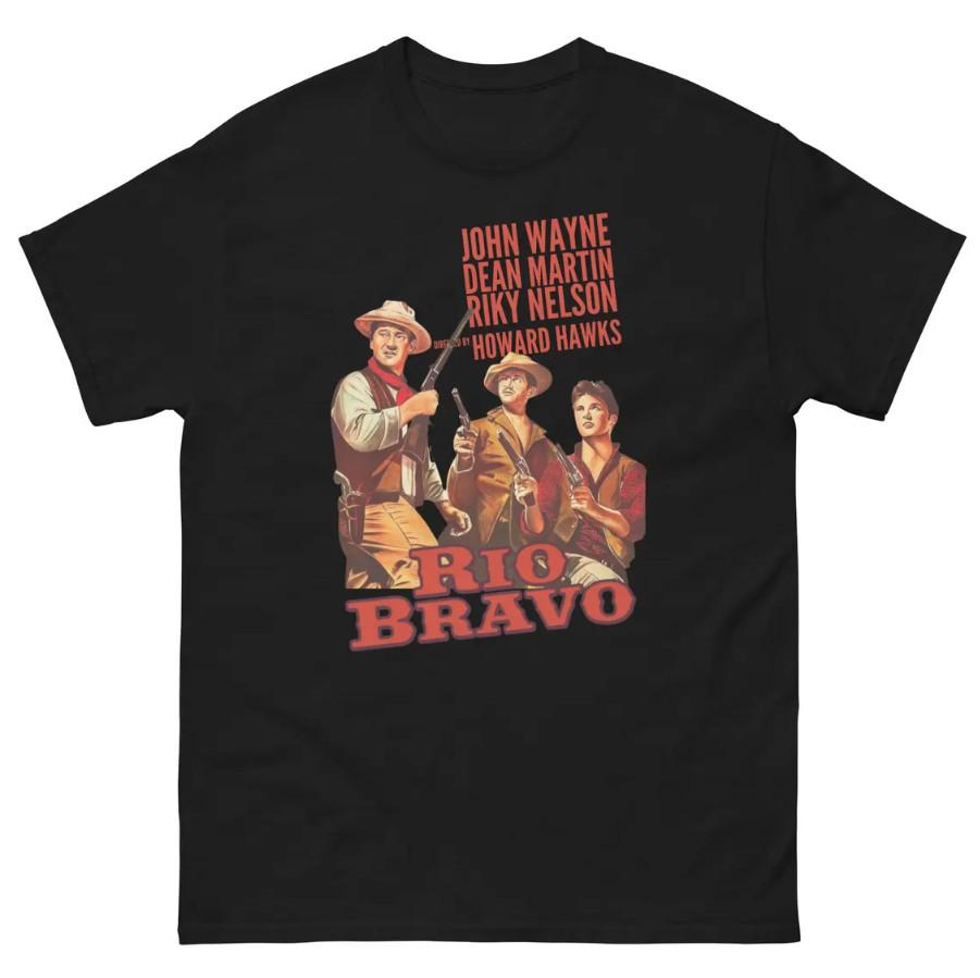 Футболка Rio Bravo – Винтажная вестерн-футболка в честь Джона Уэйна, классическая, унисекс XXXXL