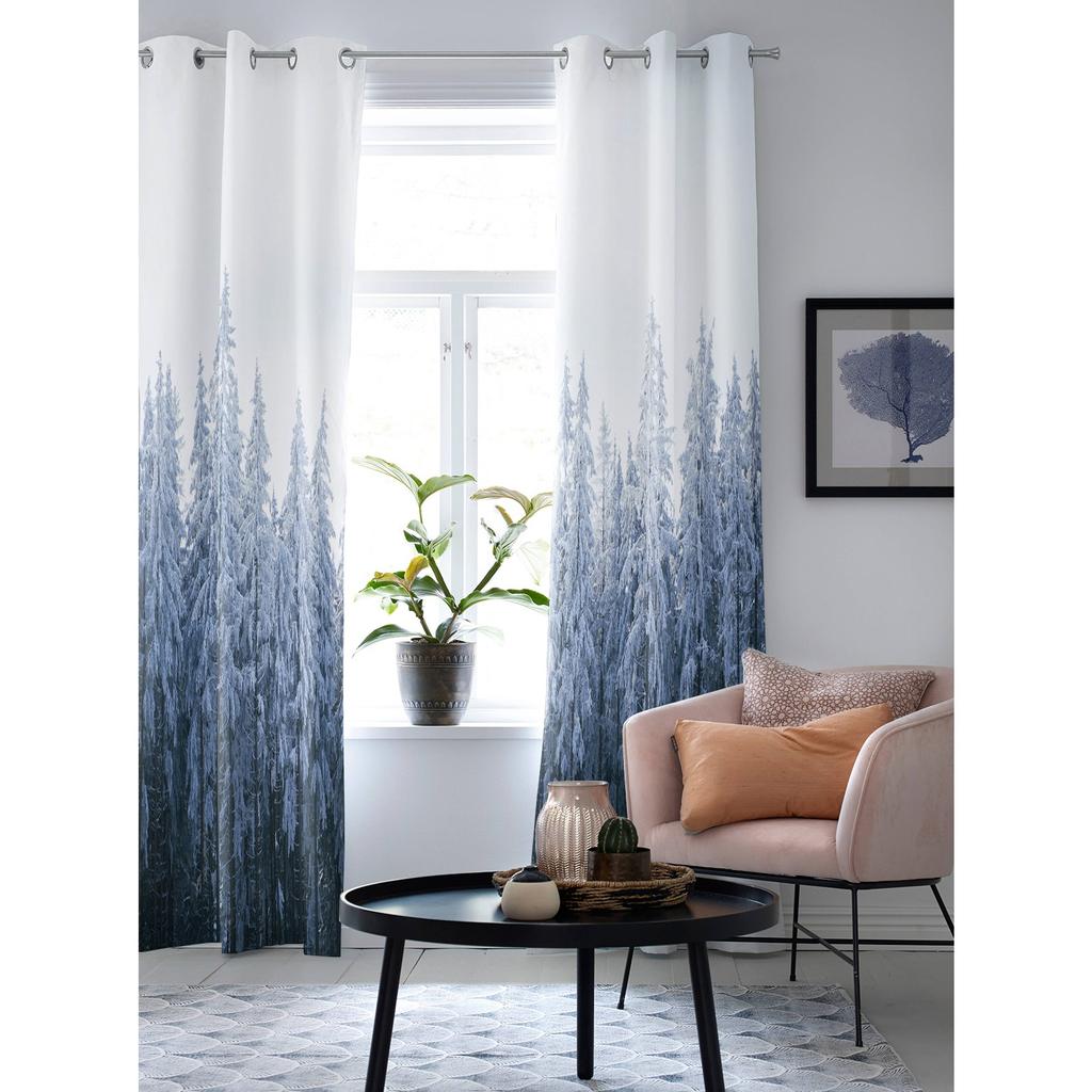 Borovicový les Sněhové vločky Okna Závěsy Obývací pokoj Luxusní dekorace Vánoční závěsy Ložnice Závěsy do kuchyně