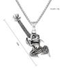 Nouveau Collier Crâne Ethnique Guitare Horreur Rétro Moto Pendentif pour Hommes et Femmes