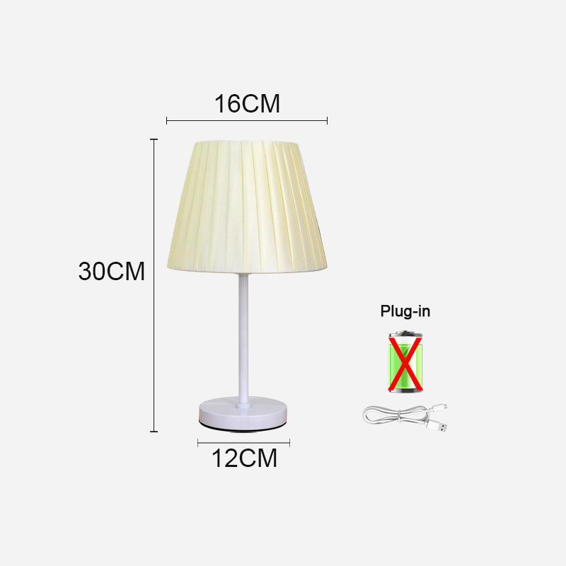 LED Table Lamps Study Bedroom Decoration Bedside Tables Rechargeable Light Touch Remote Control  Cloth Cover Reading Desk Lamp