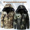 Windproof Camouflage Fleece-Lined Military Overcoat: Cold-Resistant, Waterproof, Mid-Length, Cotton-Padded Jacket for Cold Storage Labor Protection