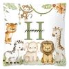 Animal with Name Pillow Case Personalized Pillow Dust Cover Bedroom Kids Wild Party Decoration Pillowcase Birthday Children Gift