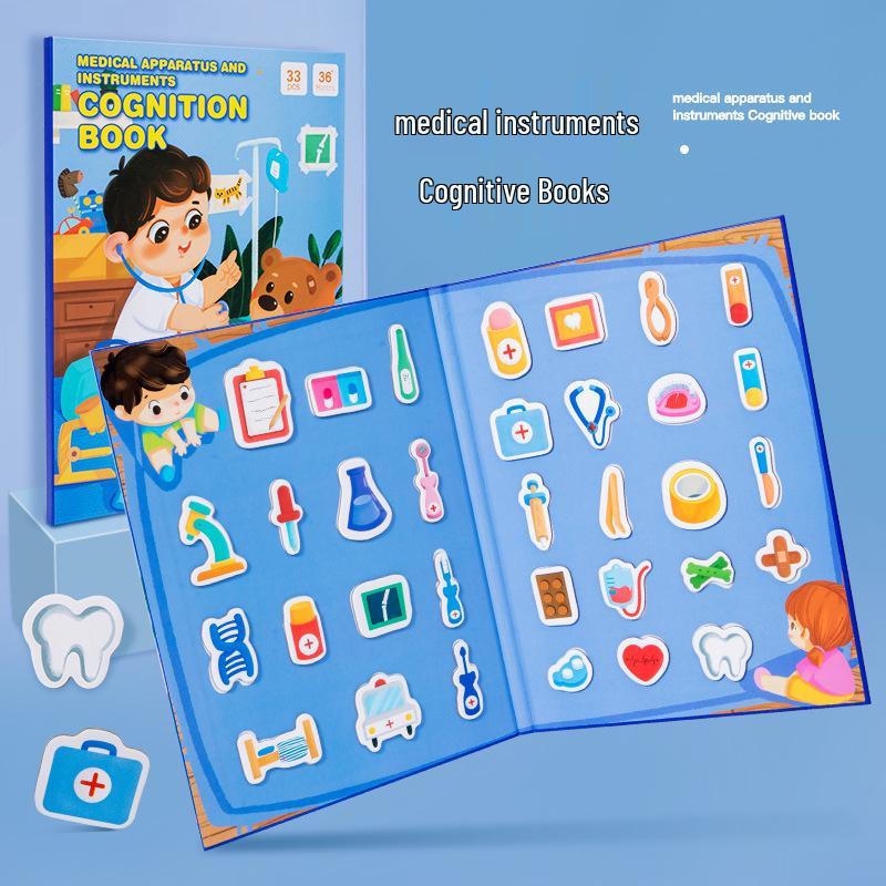 

Магнитная книга-пазл для распознавания: Развивающая карточная игра для детей