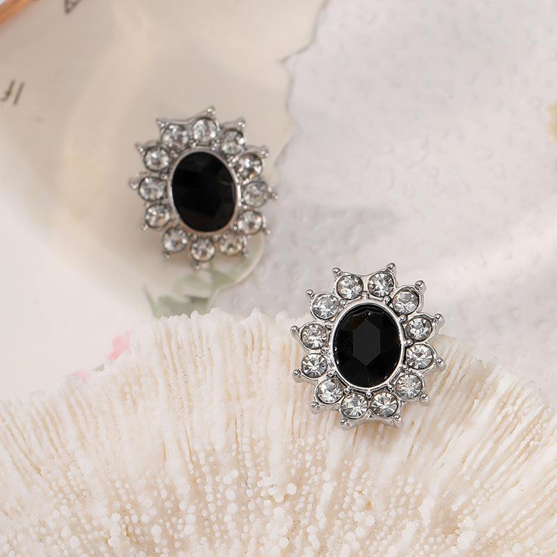 Women's Light Luxury Women's Colored Zircon Earrings, Colorful Treasure Earrings, Multi-color.