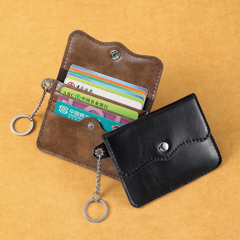 Portable Card Bag Cow Leather Men'S And Women'S Card Bag Coin Purse Slim Credit Card Id Holder Pocket Wallet For Men And Women