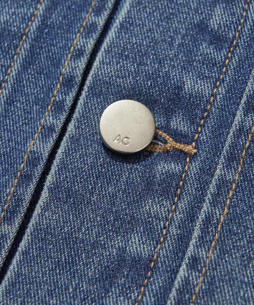 Agod Stone Washed Crop Denim Jacket [Indigo]