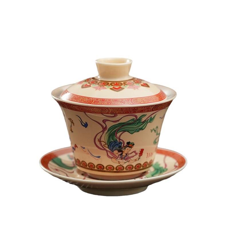 Dunhuang Flying Fairy Silver-Gilt Gaiwan