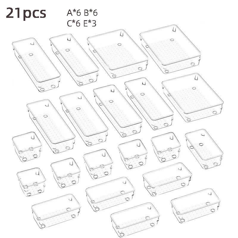 Clear Plastic Drawer Organizer Dividers Bins Bedroom For Makeup Jewelry Storage For Cosmetics Kitchen Gadgets Or Office Desk