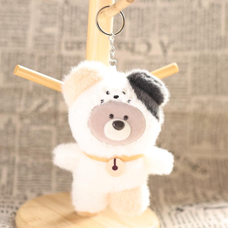 1Pcs Trendy Keychain Bear And Friends In The Forest Series Pendant Vinyl Face Bear Doll Plush Toy Kids Gift