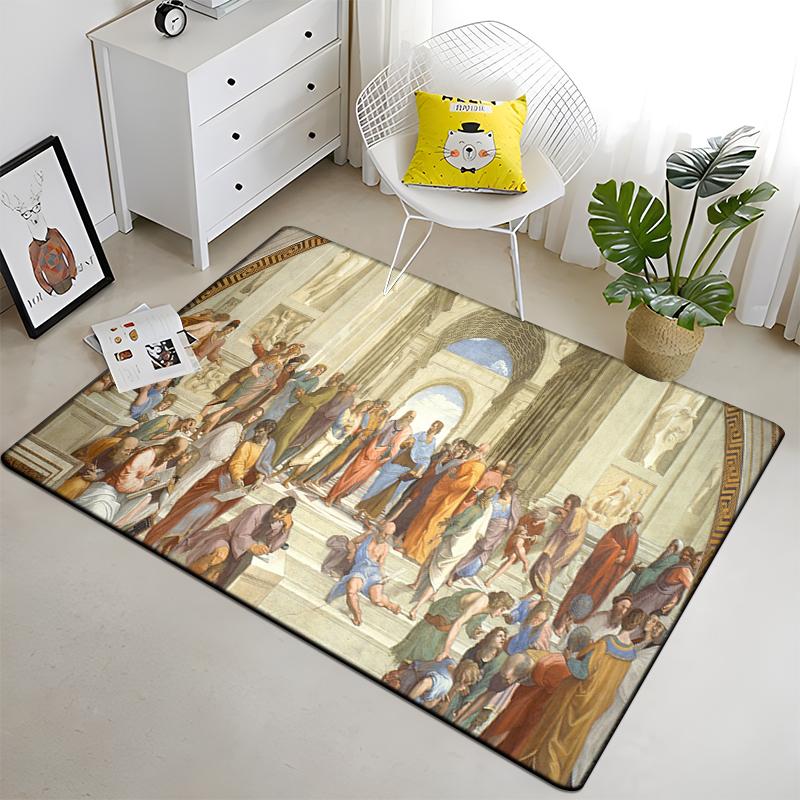 Famous Paintings Art Printed Carpet for Living Room Large Area Rug Soft Carpet Home Decoration Mats Boho Rugs Dropshipping