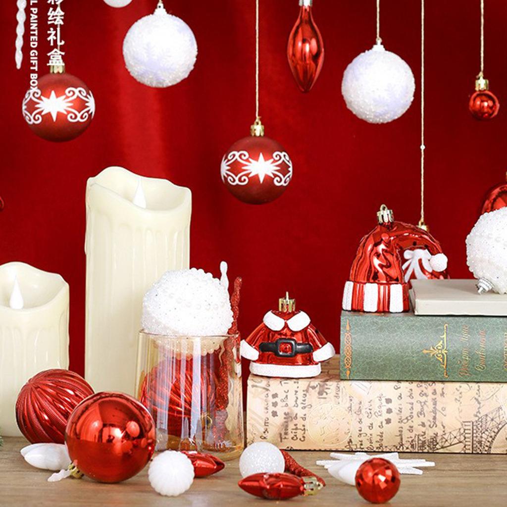 Christmas Decorations, Painted Christmas Balls Set, Christmas Tree Pendant,45pcs,christmas Tree Decorations