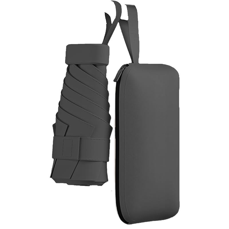 

TVVTO parasol lightweight folding umbrella Comes with leather pouch Ultralight portable folding umbrella cute little folding umbrella Windproof