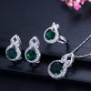 Jewelry Necklace Set, Simple Zircon Three-Piece Set.