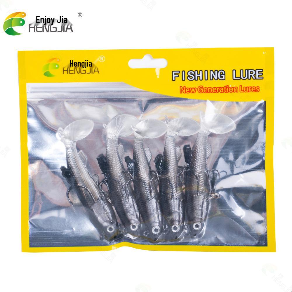 T-Schwanz 8CM Weichköder für Eis- und Felsangeln - Künstlicher Bleikopf-Köder für Bassangler