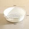Household Transparent Vegetable Washing Basket Kitchen Draining Basket Double-layer Fruit Washing Basin Filter and Washing Basket