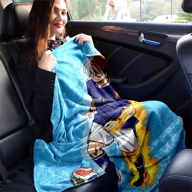 1pc Soccer Legend Flannel Blanket Soft Warm Throw Blanket for Bedroom Living Room Bed Travel Camping Picnic Gift. MT71501116