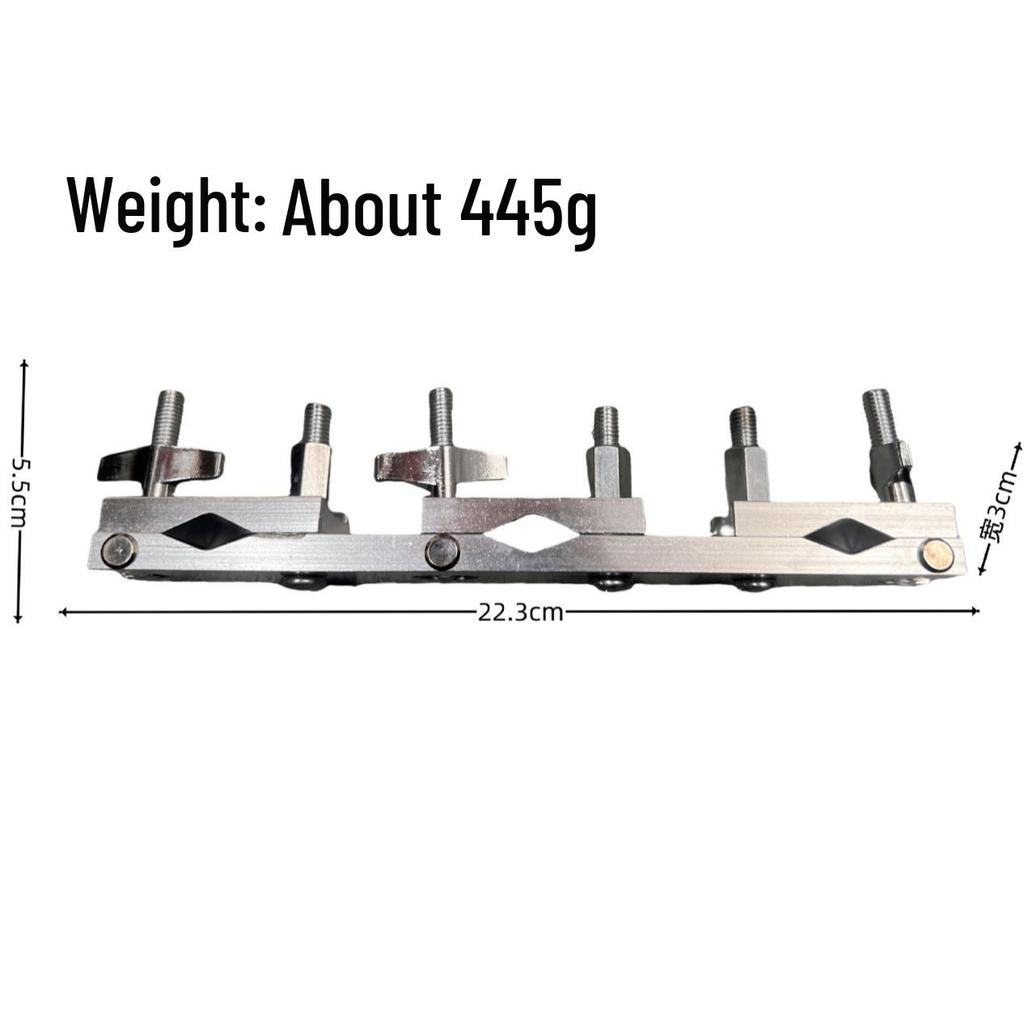 Silver Metal Multifunctional Drum Rack with Extension Clip