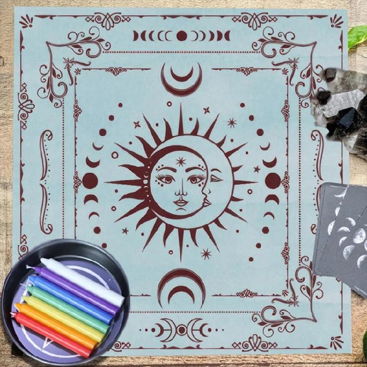 Tarot Card Tablecloth Altars Cloth Astrology Divinations NonSlip Mat Tapestry