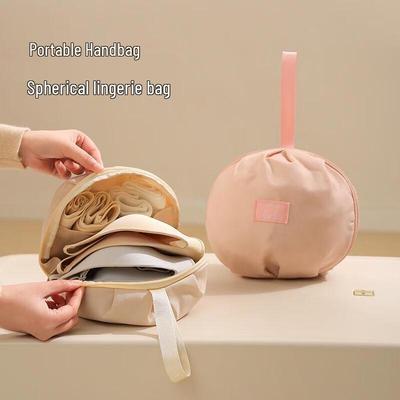 Portable Three-in-One Bra & Underwear Storage Bag with Separate Compartments