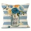 Warm Father'S Day Style With Zipper Closure Living Room Sofa Gratitude Father Decorative Pillowcase Does Not Include Pillow Core