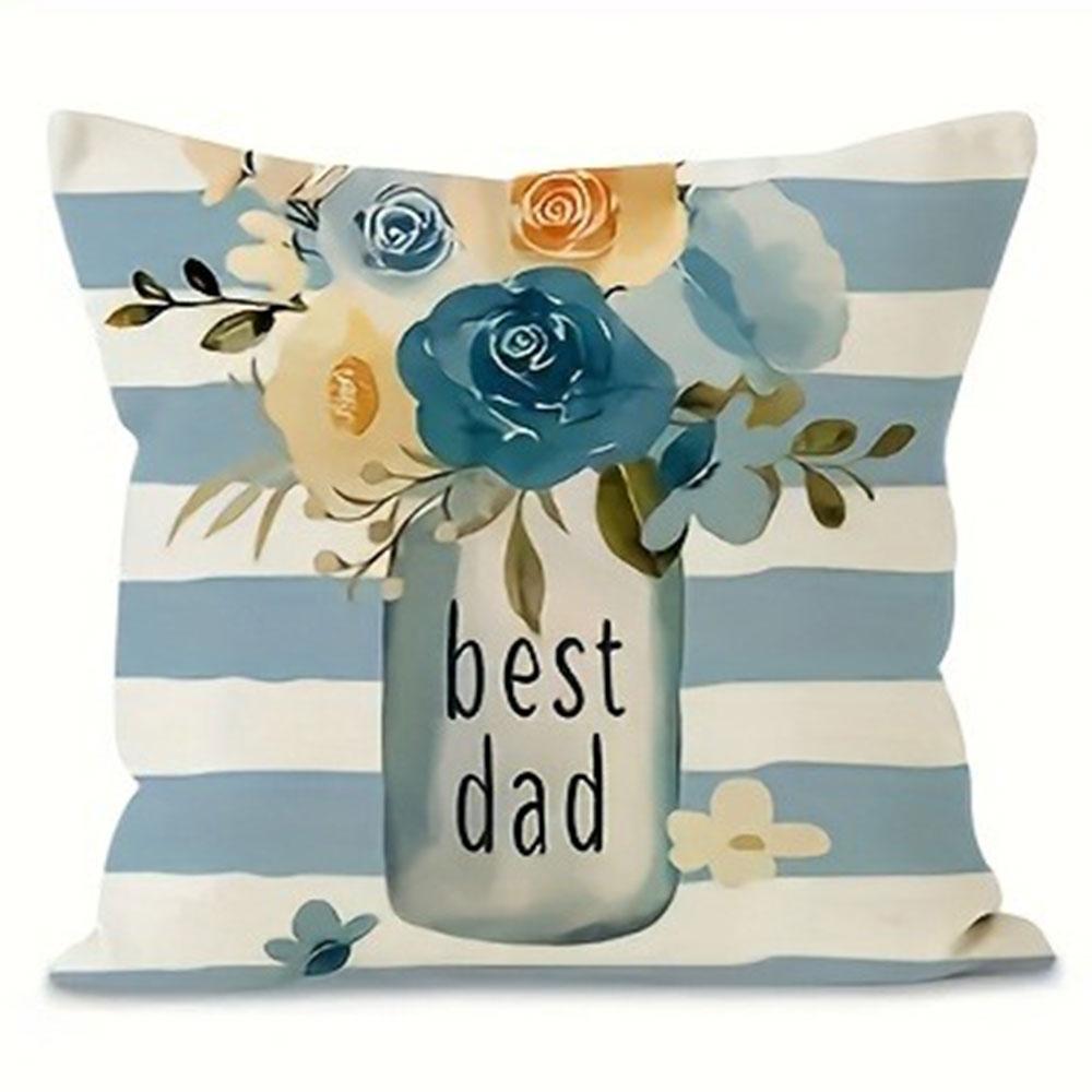 Warm Father'S Day Style With Zipper Closure Living Room Sofa Gratitude Father Decorative Pillowcase Does Not Include Pillow Core
