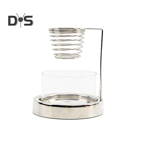 

Держатель для благовоний Palo Santo, металлическая стеклянная курильница для сжигания благовоний Palo Santo Salvia, легко очищаемая подставка для благовоний с нескользящей основой для медитации серебряный