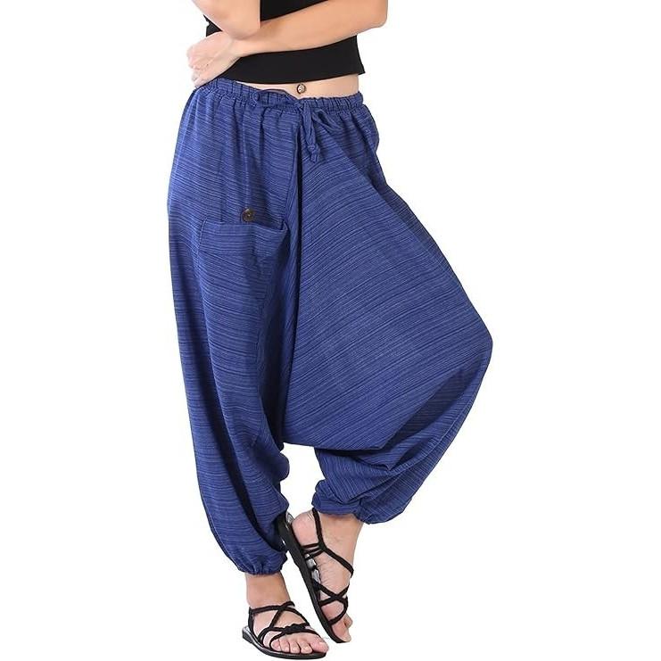 Women Summer Casual Wear Loose Baggy Pant Indian Designer Hippie Harem Pants Free