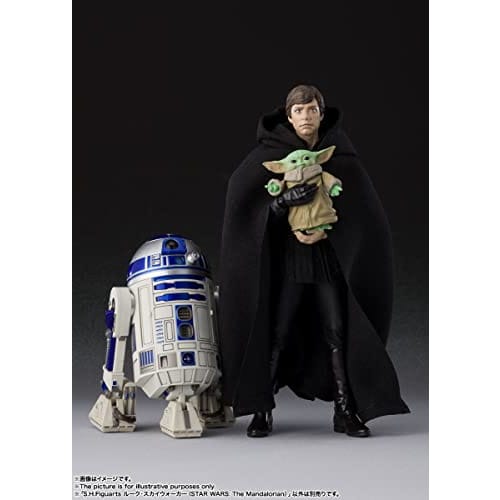 TAMASHII NATIONS S.H.Figuarts Star Wars: The Mandalorian Luke Skywalker, approximately 140mm, PVC & ABS painted action figure