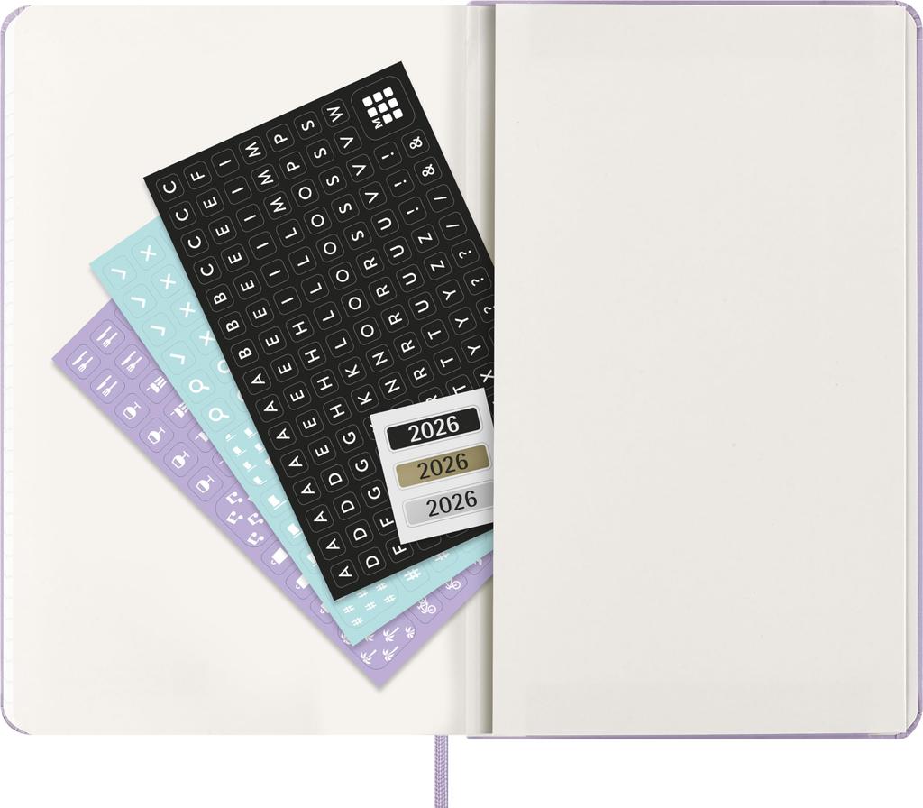 Moleskine 2026 Daily January Large Size x Pastel DHH1812DC3Y26 Planner, 12-Month Diary, Start, (13cm 21cm), Hardcover, Lilac,