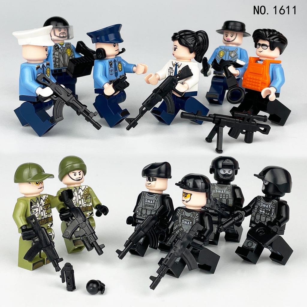 City Police Minifigures Building Set: Traffic Police & Prison Break Inmates