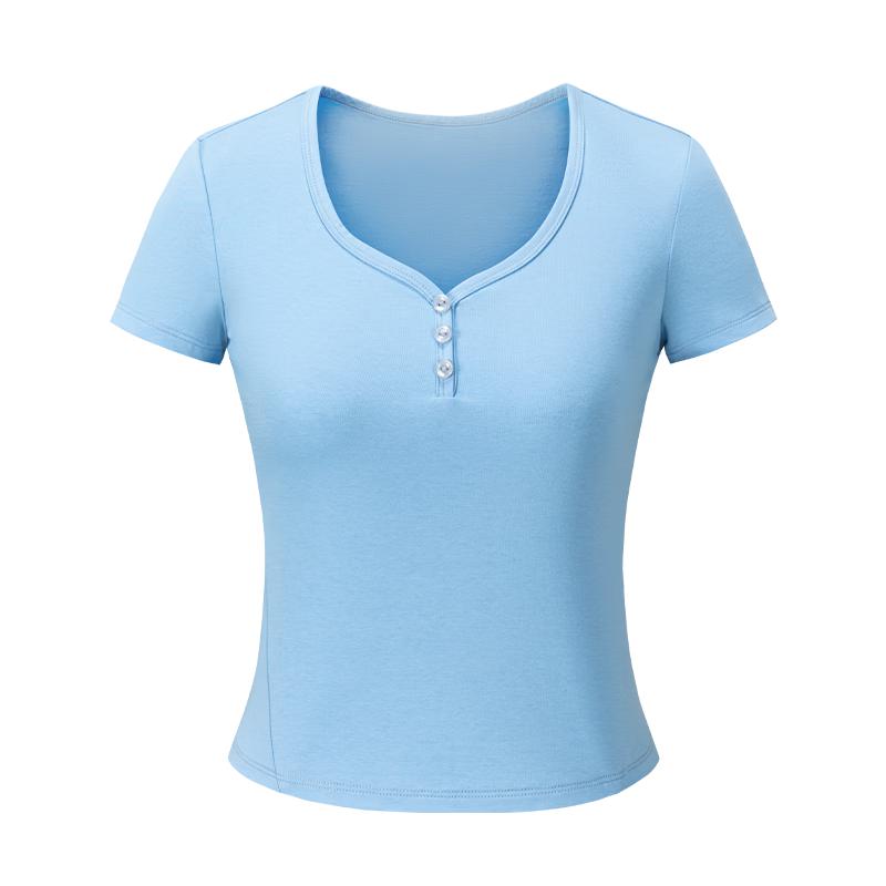 Meilicheng Women s Slim Fit Short Sleeve T-Shirt M651STX018 L