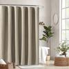 Luxusní plátěný sprchový závěs se stříbrnými kovovými háčky Koupelna Vodotěsná Silná látka Vanové závěsy Vana Velký koupací kryt