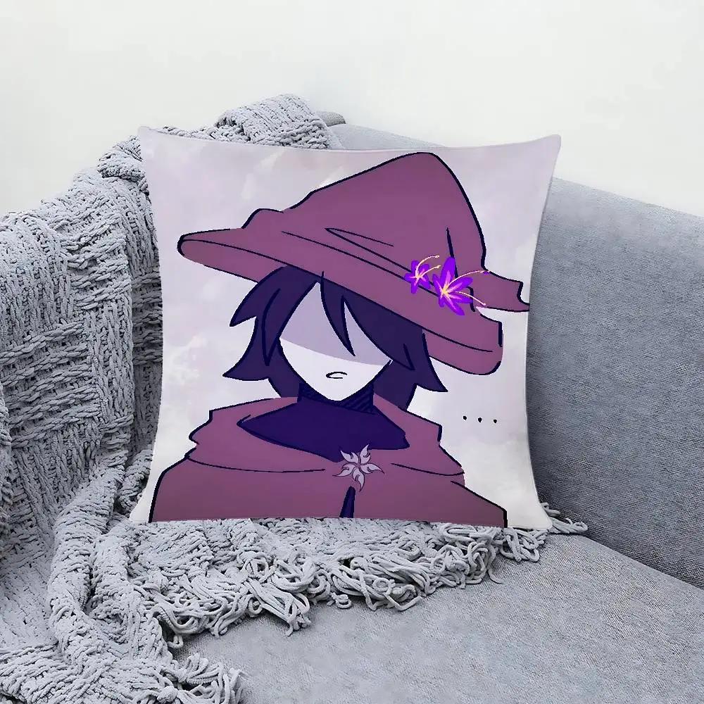 A-AzureS Anime Pillow Case Cushion Cover Soft Cute Throw Pillow Case For Car Sofa Pillowcase Polyester With Zipper