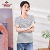 Yuzhaolin Women's Korean Style Striped Loose T-Shirt