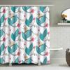 Artistic Leaf Shower Curtain Setblue Green Red White Bathroom Decor Modern Retro Style Waterproof Shower Panels For Home Decorat