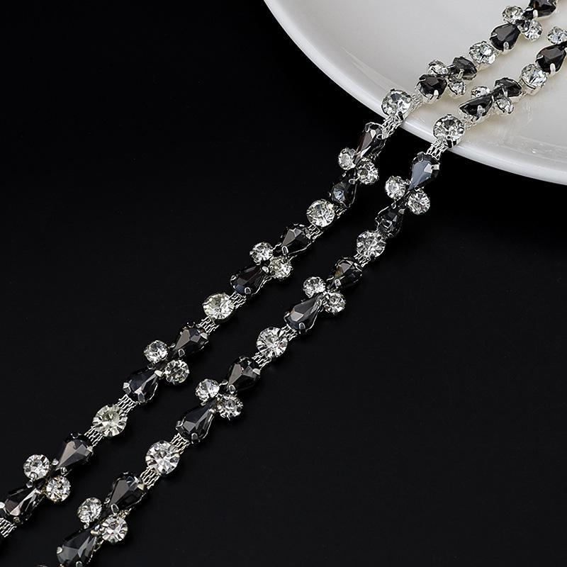 

Цветные стразовые цепочки с когтями для DIY аксессуаров и украшения одежды Approximately 90CM