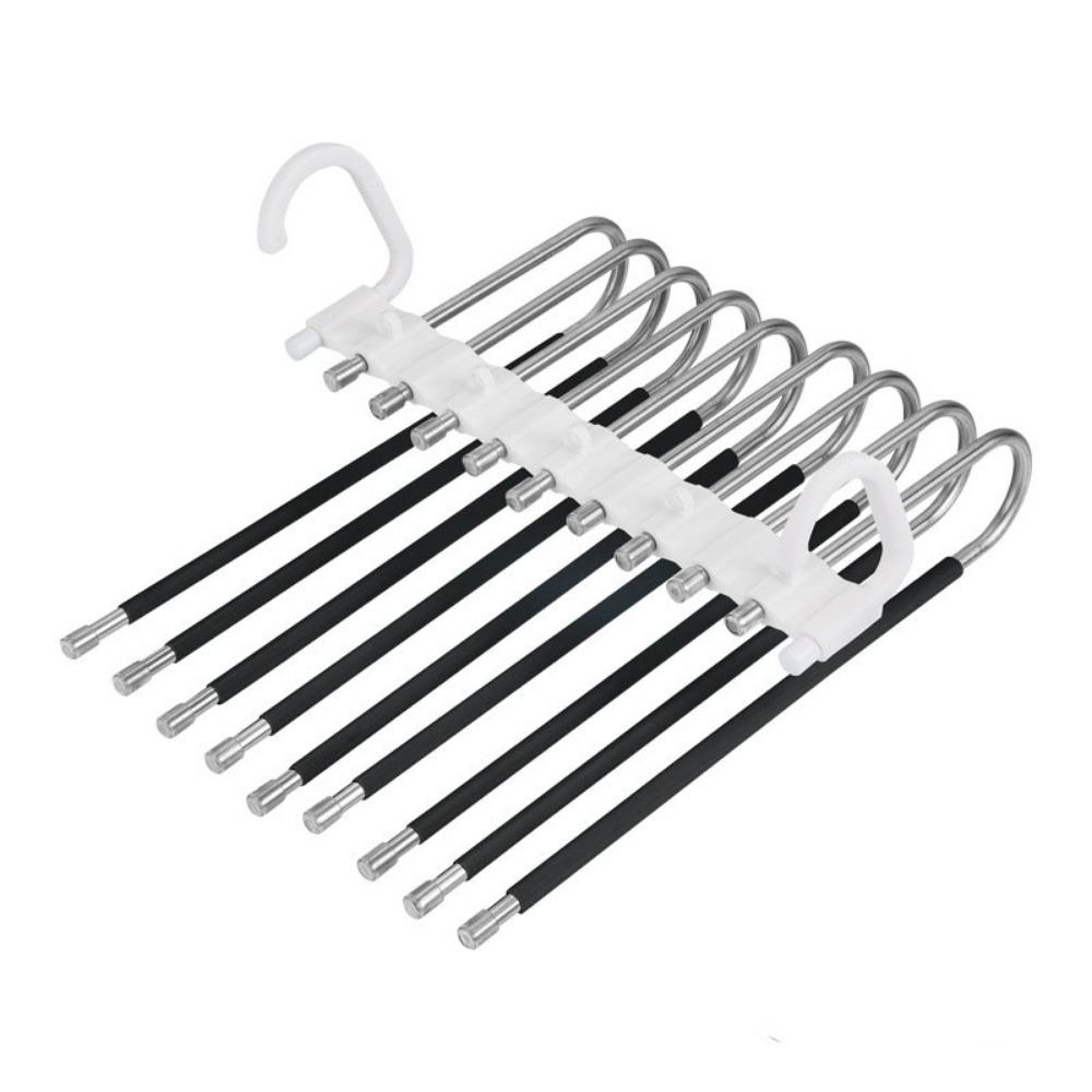 Large Capacity 9 Layers Pants Hangers Stainless Steel Multi-layer Trouser Rack  Clothes