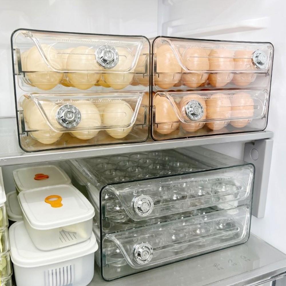 Transparenter Eierhalter Doppelschichtiger Eierbehälter Kreative Eieraufbewahrungsbox Lebensmittelkonservierung